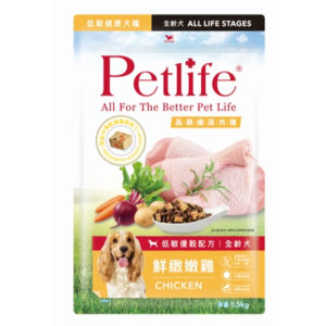 Petlife晶饌纖蔬肉糧-鮮緻嫩雞(全齡犬) 1.5kg